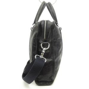 Orobianco ビジネスバッグ ハンド ショルダー オールレザー ロゴ プレート 黒 ブラック 鞄 SM0