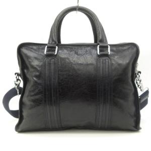 Orobianco ビジネスバッグ ハンド ショルダー オールレザー ロゴ プレート 黒 ブラック 鞄 SM0