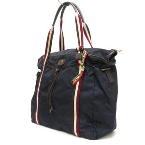 Orobianco ナイロン×レザーバッグ トート ビジネス 紺 ネイビー SM0
