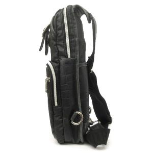 Orobianco ボディバッグ ショルダー ベルト ロゴ プレート 黒 ブラック 鞄 SM0