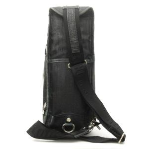 Orobianco ボディバッグ ショルダー ベルト ロゴ プレート 黒 ブラック 鞄 SM0