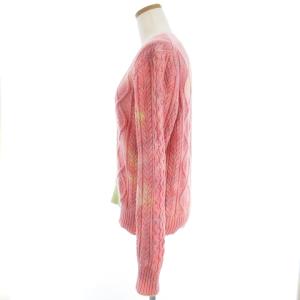 POLO RALPH LAUREN ニット セーター ケーブル 長袖 丸首 クルーネック グラデーション ピンク