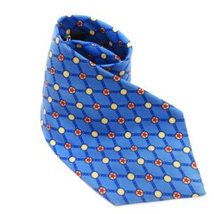 CHANEL ネクタイ ワイドタイ ココマーク 星 シルク 青 ブルー AA SM0