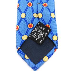 CHANEL ネクタイ ワイドタイ ココマーク 星 シルク 青 ブルー AA SM0