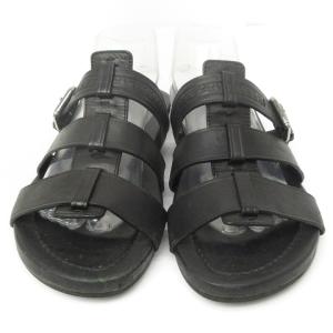 LOUIS VUITTON サンダル レザー ストラップベルト ロゴ 28cm 黒