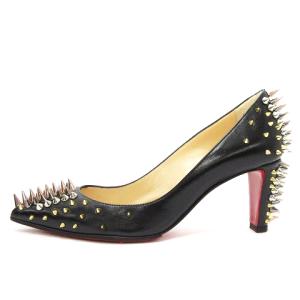 Christian Louboutin スパイク パンプス スタッズ レザー 34 ブラック