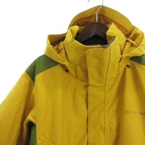 Patagonia 美品 マウンテンパーカー ジャケット 比翼 ジップアップ 30952FA13 黄 イエロー 緑 グリーン M SM0 スノーウェア
