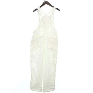 nest Robe オールインワン オーバーオール パンツ リネン100％ 無地 オフホワイト