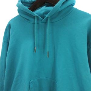 DIESEL パーカー 長袖 プルオーバー スウェット 無地 コットン ターコイズブルー XS SM0