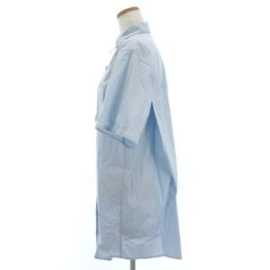 MM6 Maison Margiela タグ付き シャツワンピース 半袖 無地 フロントボタン S32CT0433 ライトブルー S SM0