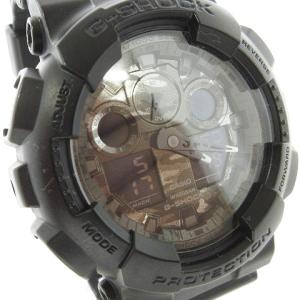 CASIO G-SHOCK 腕時計 アナデジ クオーツ 文字盤 カモフラ 迷彩柄 GA-100CF-1AJF 黒 ブラック ウォッチ SM0