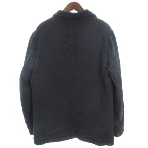COMME des GARCONS HOMME 2005AW ジャケット 裏地ボア ストライプ HP-J051 ブラック
