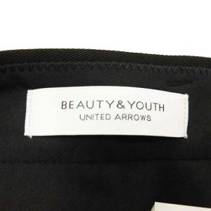 BEAUTY&YOUTH UNITED ARROWS タグ付き コットン 1P ワイド テーパード アンクルパンツ タック ブラック