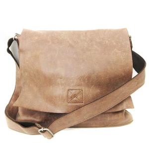 メッセンジャーバッグ ショルダーバッグ レザー ブラウン