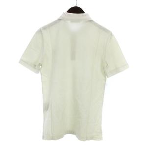 PRADA ポロシャツ 半袖 鹿の子 三角プレート コットン アイボリー S SM0