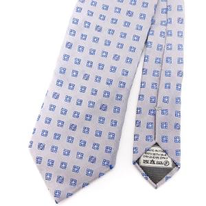 LOEWE ネクタイ レギュラータイ アナグラム 刺繍 シルク グレー ビジネス AA SM0