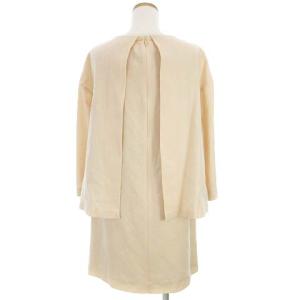 ADORE ワンピース 長袖 ひざ丈 レイヤード風 タック ウール ベージュ 36 SM0