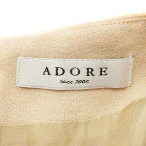 ADORE ワンピース 長袖 ひざ丈 レイヤード風 タック ウール ベージュ 36 SM0