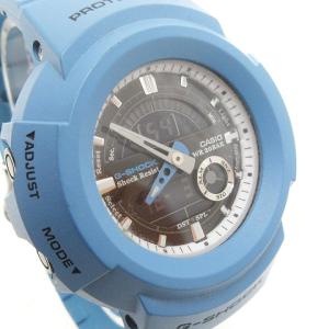 CASIO G-SHOCK 腕時計 デジタル アナログ クオーツ ロゴ AW-582E ブルー