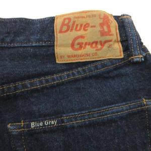 WAREHOUSE Blue-Gray デニムパンツ ジーンズ ジッパーフライ コットン100% 無地 日本製 青 インディゴ W31 SM0