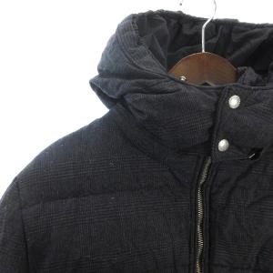 TATRAS ダウンジャケット フード付き ウール カシミヤ混 ジッパーフライ グレンチェック グレー 4 SM0