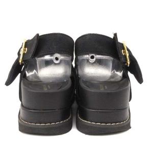 BLUE LABEL CRESTBRIDGE サンダル シューズ ストラップ リボン ハート チャーム付き ブラック S