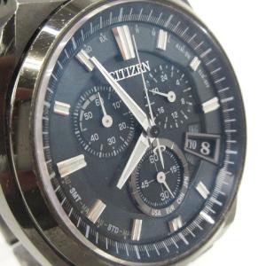 CITIZEN アテッサ エコドライブ 腕時計 アナログ クロノグラフ チタン H610-T019374 黒