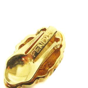 FENDI ヴィンテージ イヤリング イヤークリップ アクセサリー ロゴ ゴールドカラー 金色 SM0