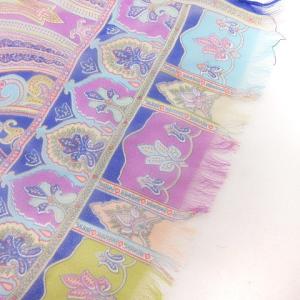ETRO ストール フリンジ シルク 総柄 ペイズリー柄 マルチカラー 小物 SM0 AA
