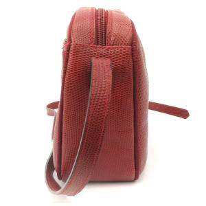 Salvatore Ferragamo ヴァラリボン ショルダーバッグ 斜め掛け リザード型押し レザー BA214183 赤 レッド 鞄 SM0