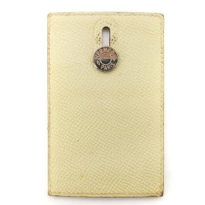 ディアボロ カードケース パス 定期入れ M刻印 レザー アイボリーSM AA