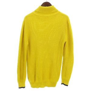 BLACK LABEL CRESTBRIDGE 18AW ニット セーター 長袖 タートルネック 配色 マスタード 黄色系 M SM0