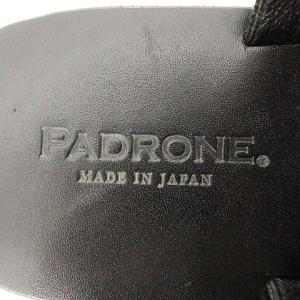 PADRONE トングサンダル 親指リング レザー ブラック 黒 42 シューズ SM0