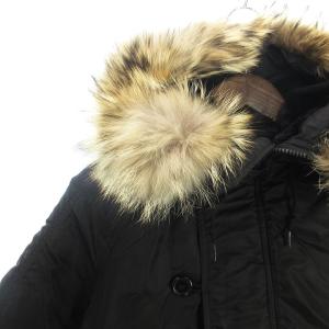 SPIEWAK N-3B フライトジャケット フード リアルファー ナイロン 無地 比翼 ミリタリー ブラック