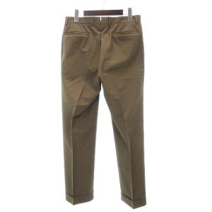 INCOTEX 美品 パンツ スラックス ウール 無地 裾ダブル 茶系 ブラウン 46 SM0