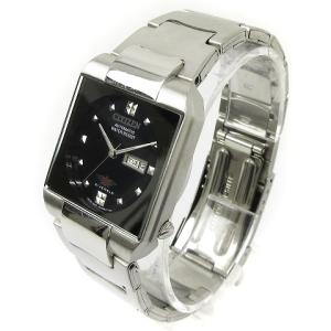 CITIZEN 腕時計 アナログ スクエア 自動巻き 21石 デイデイト シルバーカラー