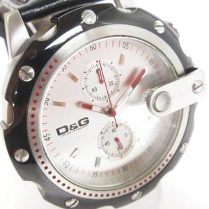 D&G 腕時計 アナログ クオーツ クロノグラフ DW0366 黒 ブラック ウォッチ SM0