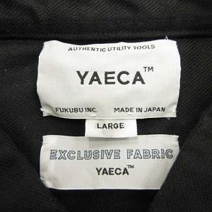 YAECA 12118 コンフォートシャツ リラックス スクエア スナップボタン コットン KUSAKI NAVY 草木ネイビー L SM0