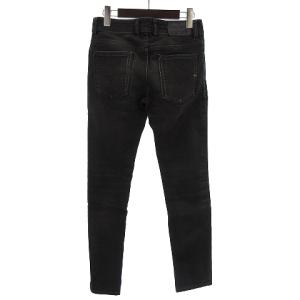 DIESEL SLEENKER スリムスキニー デニムパンツ ジーンズ ストレッチ ダメージ加工 無地 0822R 黒 ブラック W26