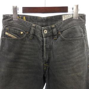 DIESEL CO VIKER レギュラーストレート デニムパンツ ジーンズ コットン ボタンフライ 黒 ブラック W27 L32 SM0