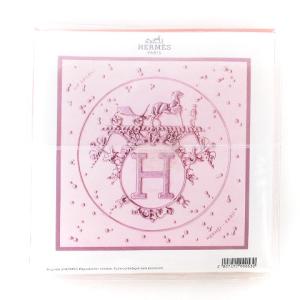 HERMES Vif argent 銀のしずく プチカレ カレ45 スカーフ シルク 馬柄 Hロゴ ピンク SM0 AA