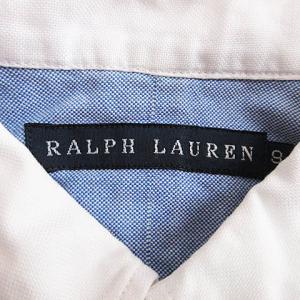 RALPH LAUREN シャツ ボタンダウン 長袖 刺繍 ワンポイント ブルー 青 9 SM0
