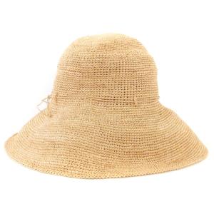 HELEN KAMINSKI ラフィアハット 麦わら帽子 ストロー つば広 ワンポイント ベージュ系 SM0