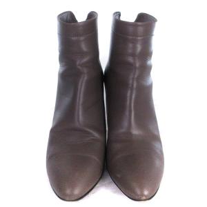 PELLICO ブーティ ショートブーツ レザー バックジップ 64-32-0344-540 茶 ブラウン 36 23cm相当 靴 SM0