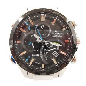 CASIO エディフィス タイムトラベラー 腕時計 タフソーラー スマートフォンリンク EQB-501XDB-1AJF シルバーカラー