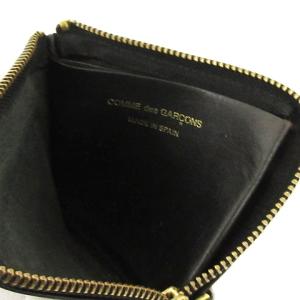 COMME des GARCONS コンパクト 財布 ミニ L字ファスナー レザー SA3100 黒 ブラック ウォレット SM0