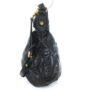 MARC by MARC JACOBS ショルダーバッグ ハンド 2WAY パイソン 型押し ロゴ プレート 黒 ブラック 鞄 SM0