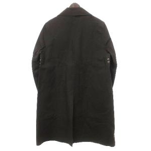 MACKINTOSH ゴム引きコート ステンカラー 比翼 コットン 茶 ブラウン S アウター SM0