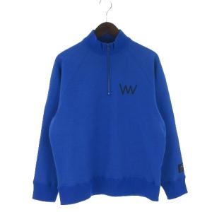 Yogee New Waves コラボ スウェット トレーナー ハーフジップ ロゴ HV31772Y 青 ブルー S