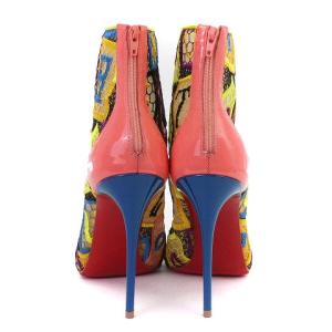 Christian Louboutin パンプス ショートブーツ メッシュ 刺繍 アルファベット